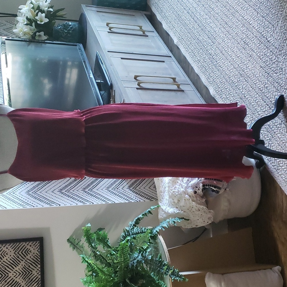 Wine coloured dress